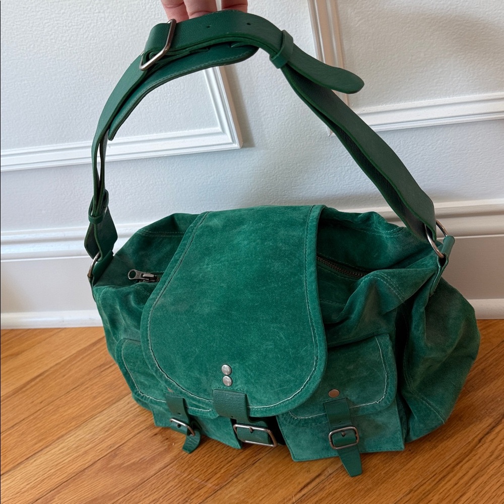 New ( no tag) Teal Suede Bag